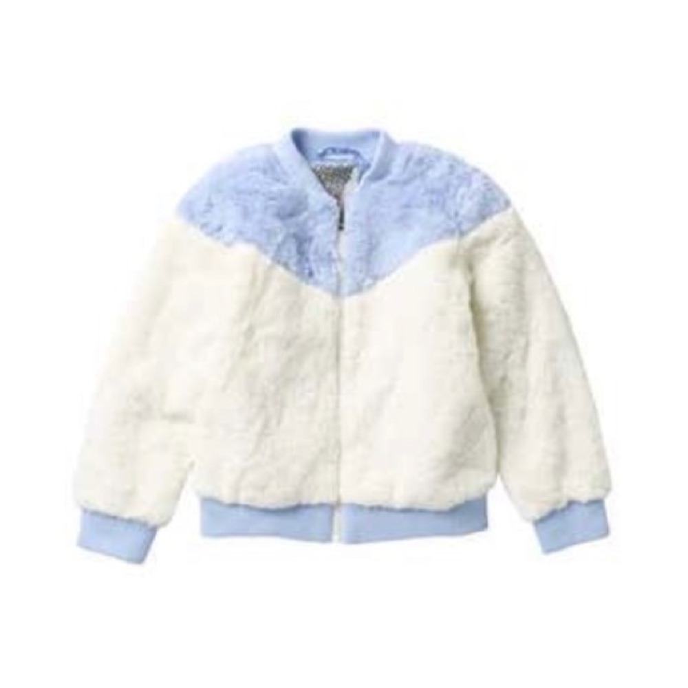 Kensie Girl Faux Fur Pieced Bomber Jacket